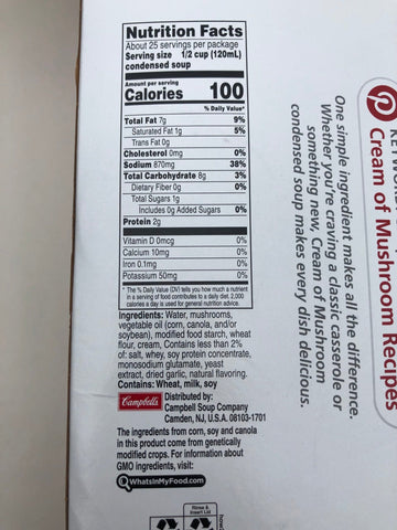 Campbell's Condensed Cream of Mushroom Soup, 10.5 oz