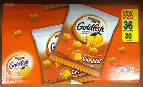 Pepperidge Farm Goldfish Cheddar Cheese Crackers 36 count 1.25 oz FREE SHIP