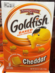 Pepperidge Farm Goldfish Cheddar Cheese Crackers 3 bags 22 oz