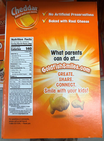 Pepperidge Farm Goldfish Cheddar Cheese Crackers 3 bags 22 oz