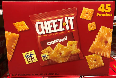 Cheez-It Original Baked Cheese Cracker Snack Packs 1.5 oz 45 packs