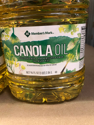 Member's Mark Canola Oil 3 quart 2 count Bottle Cooking FREE SHIP