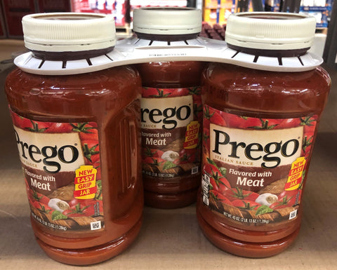 3 Jars of Prego Italian Tomato Sauce with Meat