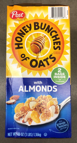 Post Honey Bunches of Oats with Crispy Almonds Cereal, 48 oz