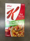 Kellogg's Special K Breakfast Cereal Red Berries 43 oz 2 Bags Strawberry