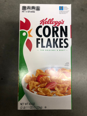 Kellogg's Corn Flakes Cereal 43 oz - 2 Bags Breakfast Bowl Milk