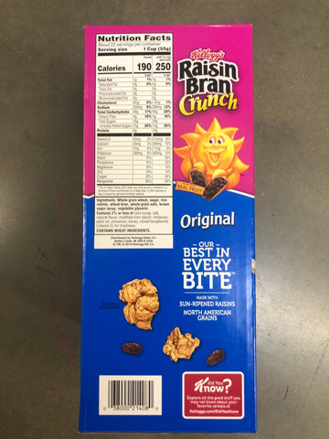 Kellogg's Original Raisin Bran Crunch Breakfast Cereal 42 oz - 2 Bags Breakfast