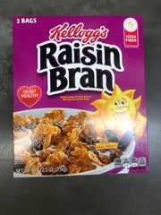 Kellogg's Raisin Bran Cereal 76.5 oz - 2 Bags Breakfast Scoops