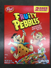 Post Fruity Pebbles Cereal 48 oz 2 Bags Breakfast Milk Fred Barney