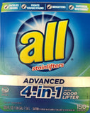 all Advanced 4-in-1 150 loads 255 oz Laundry Detergent Stain lifter