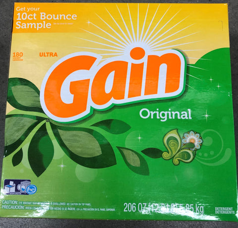 Gain Ultra Powder Laundry Detergent Original 206 oz 180 loads Washing