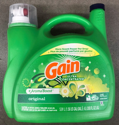 Gain + AromaBoost Ultra Concentrated Liquid Laundry Detergent Original 146 loads 200 oz