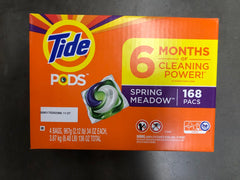 Tide PODS Liquid Laundry Detergent Pacs, Spring Meadow 168 Loads Washing