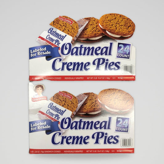 2 Packs 48 Count Mega Pack Little Debbie Oatmeal Creme Pies Cookies with Icing