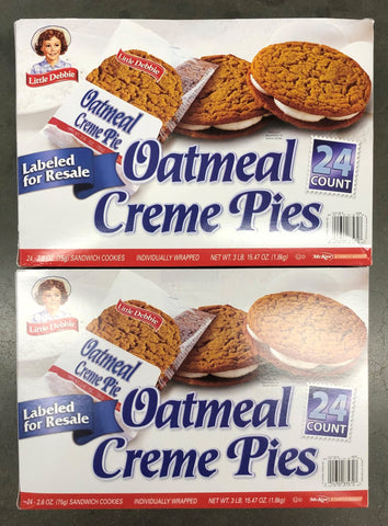 48 COUNT Mega Pack Little Debbie Oatmeal Creme Pies Cookies with Icing