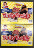 48 Little Debbie Nutty Buddy Wafer Bars 2 Pack Chocolate Peanut Butter FREE SHIP