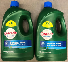 2 Bottles Cascade Complete Gel Dishwasher Detergent Fresh Scent 155 oz