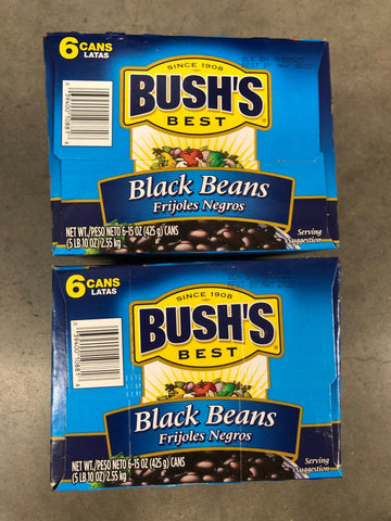 12 Cans of Bush's Black Beans, 15 oz