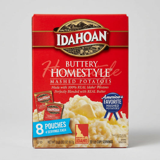 8 Packs of Idahoan Buttery Homestyle Mashed Potatoes, 32 oz