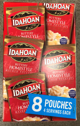 Idahoan Buttery Homestyle Mashed Potatoes 32 oz 8 pack Instant Dried Taters