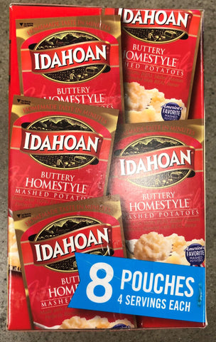 8 Packs of Idahoan Buttery Homestyle Mashed Potatoes, 32 oz