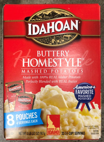 Idahoan Buttery Homestyle Mashed Potatoes 32 oz 8 pack Instant Dried Taters