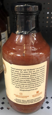 G Hughes Sugar Free Smokehouse Honey BBQ Sauce, 18 oz