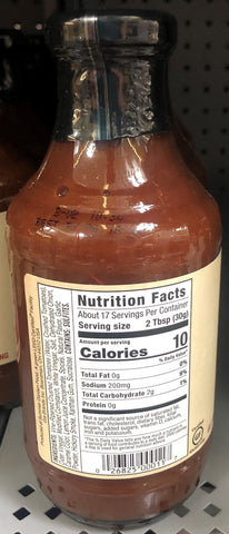 G Hughes Sugar Free Smokehouse Hickory Flavored BBQ Sauce 18 oz Bottle Barbecue Dip