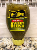 Mount Olive SQUEEZE Sweet Pickle Relish 10 oz Salad Tuna Mt Salad Potato