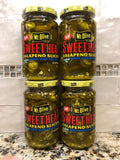 4 Jars Mount Olive SWEET HEAT Jalapeno Pepper Slices 12 oz Sea Salt Mt Pickles