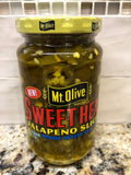 4 Jars Mount Olive SWEET HEAT Jalapeno Pepper Slices 12 oz Sea Salt Mt Pickles