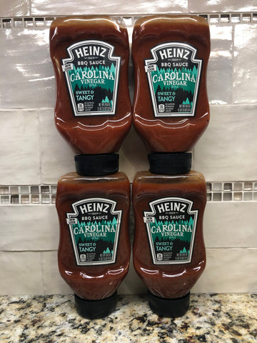 4 BOTTLES Heinz Carolina Vinegar Style Tangy BBQ Sauce, 18.6 oz Dip Barbecue Pork NC