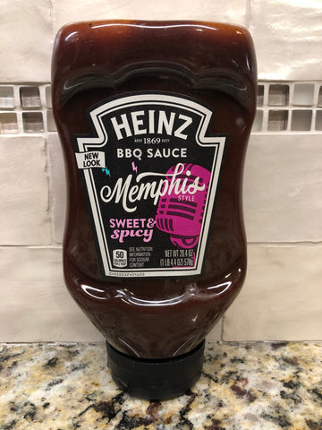 4 BOTTLES Heinz Memphis Style Sweet & Spicy BBQ Sauce, 20.4 oz Dip Barbecue