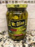 3 JARS Mount Olive Pickled Hot Okra 16 oz Mt Olive Pickles FREE SHIP