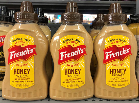 THREE Squeeze Bottle of French's Real Honey Mustard 12 Oz Chicken Dip