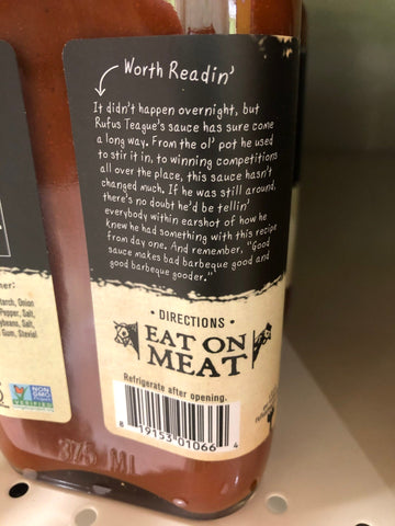 Rufus Teague Made Some Slim N' Sweet Sugar Free BBQ Sauce, 16 oz