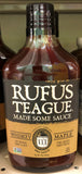 Rufus Teague Made Some Whiskey Maple BBQ Sauce 16 Oz Bottle Barbecue Pork