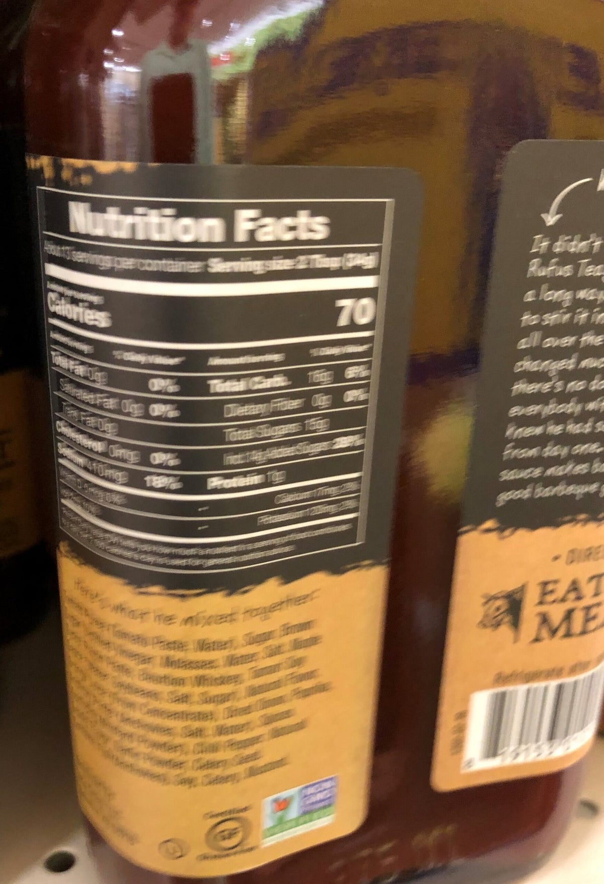 Rufus Teague Made Some Whiskey Maple BBQ Sauce, 16 oz