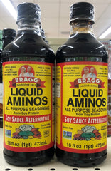 2 Bottles Bragg All Natural Liquid Aminos All Purpose Seasoning Soy Substitute