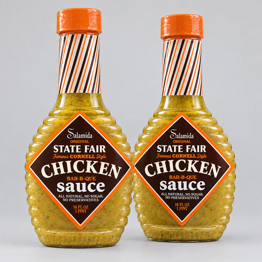 2 Bottles Salamida Original State Fair Famous Cornell Style Chicken BBQ Sauce