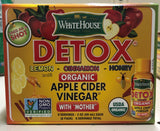 4 PACKS White House DETOX Organic Apple Cider Vinegar Shots 6 Ct Drink Mother