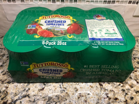 6 BIG CANS Tuttorosso 100 Percent Natural Crushed Tomatoes 28 oz