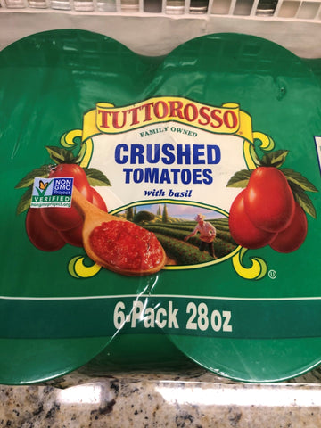 6 BIG CANS Tuttorosso 100 Percent Natural Crushed Tomatoes 28 oz