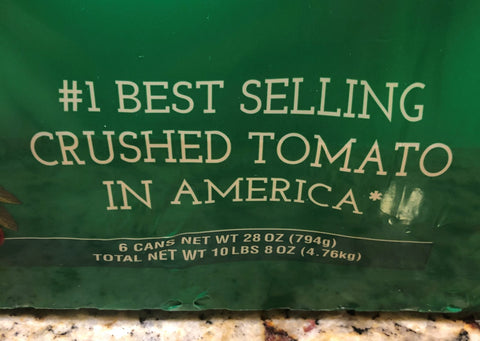 6 Cans of Tuttorosso 100 Percent Natural Crushed Tomatoes, 28 oz