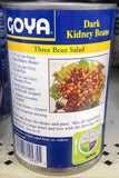 GOYA Dark Kidney Beans 15.5 oz Can 3 Bean Salad soup