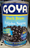 GOYA Black Beans 15.5 oz Can Frijoles Negros refried rice soup