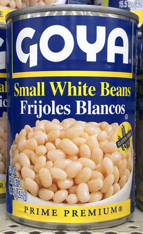 GOYA Small White Beans 15.5 oz Can Habichuelas Blancas stew rice soup salad