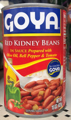 Goya Kidney Beans 15oz Can Coloradas Guisadas in olive oil pepper tomato Sauce