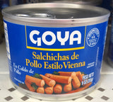 GOYA Chicken Vienna Sausages 9 oz Can Salchichas de Pollo Estilo Viennas