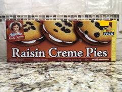 Big Pack Little Debbie 12 Raisin Creme Pies Cookies Icing Soft Vanilla Sandwich